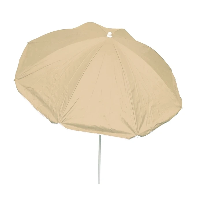 Ecru Patio / Garden / Beach Umbrella with Silver Inner Coating, 1.8 m, Metal