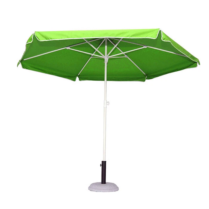 Velco Semi-Professional Veranda/Garden/Beach Umbrella, Khaki Green, 2.50 m, Metal Frame, Metal Hub, No Tilt