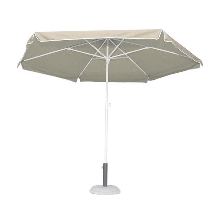 Velco Semi-professional Garden/Patio/Beach Umbrella Ekrou (Beige) 2.50m Metal Frame Metallic Runner No Tilt