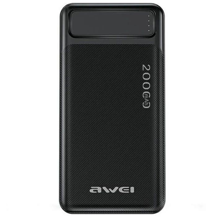 AWEI P6K Powerbank 20000mAh black 2xUSB/PD/microUSB