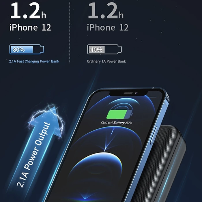 AWEI P6K Powerbank 20000mAh black 2xUSB/PD/microUSB
