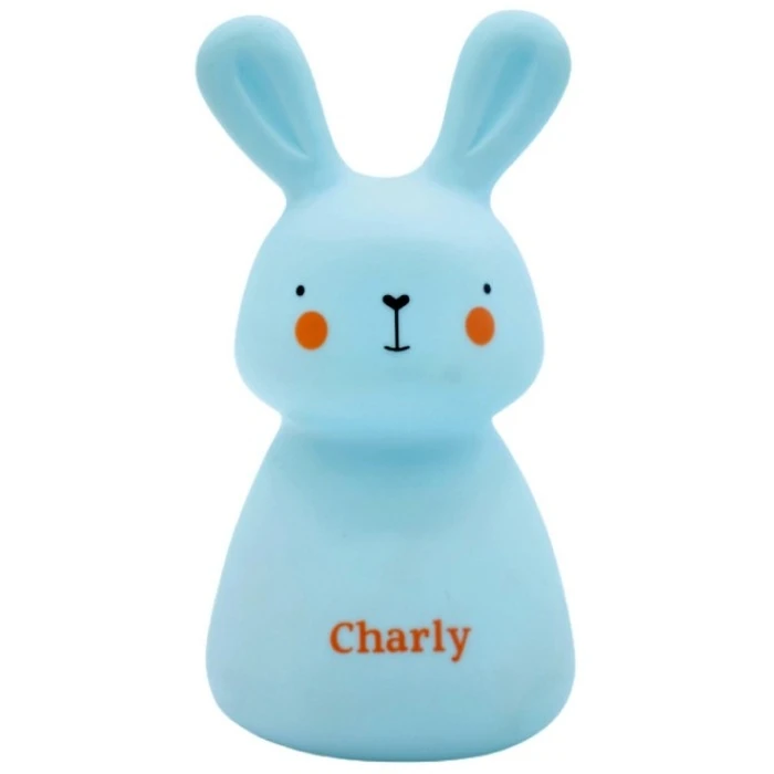 Olala Boutique Charly Bunny Blue LED Kids Decorative Night Lamp 6x5x10 cm
