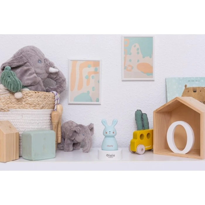 Olala Boutique Charly Bunny Blue LED Kids Decorative Night Lamp 6x5x10 cm