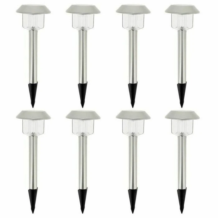 Ηλιακή Λάμπα Lumisky Alesia LED Ασημί Ανοξείδωτο ατσάλι Κρύο Λευκό (8 Μονάδες)