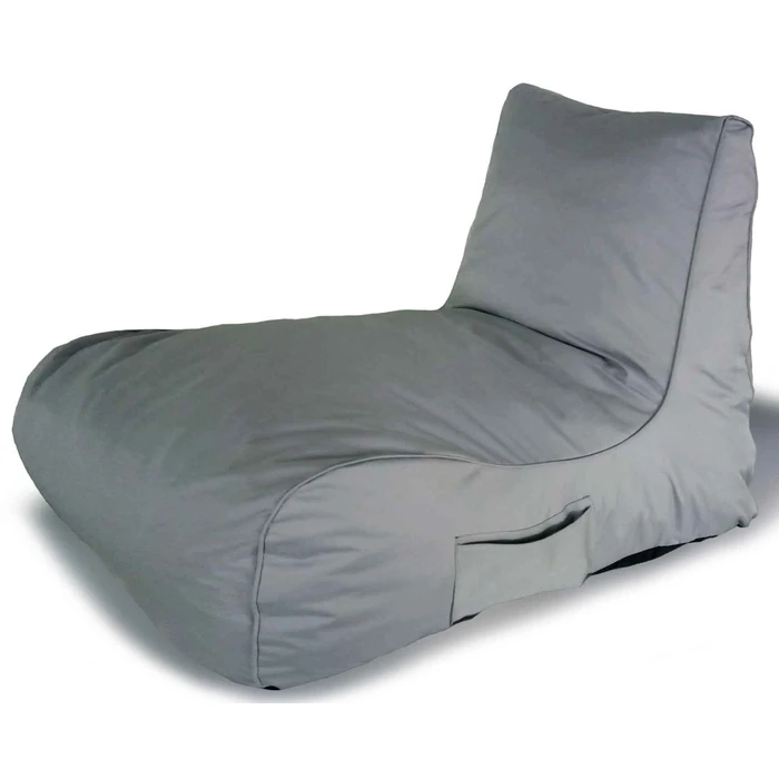 Gray foam-filled recliner pouf (beach / pool / outdoor)