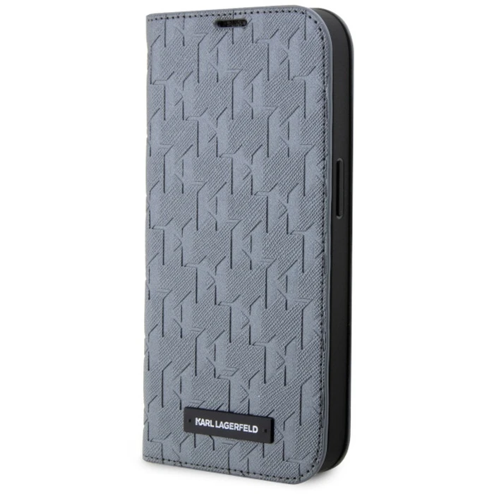 Karl Lagerfeld KLBKP14SSAKLHPG Apple iPhone 14 bookcase silver Saffiano Monogram
