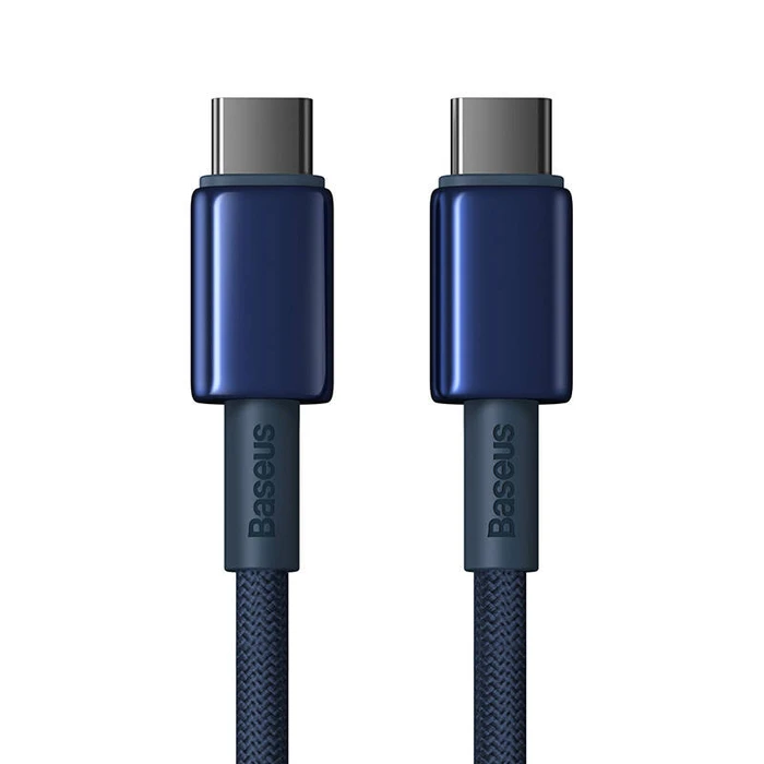 Καλώδιο USB Baseus Καλώδιο USB-C σε USB-C Tungsten Gold, 100W, 1m (Μπλε)