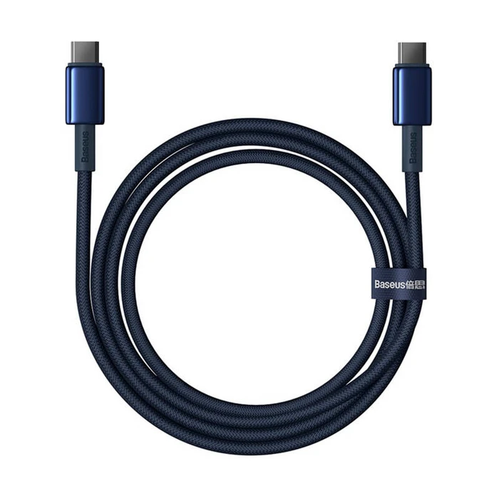 Καλώδιο USB Baseus Καλώδιο USB-C σε USB-C Tungsten Gold, 100W, 1m (Μπλε)