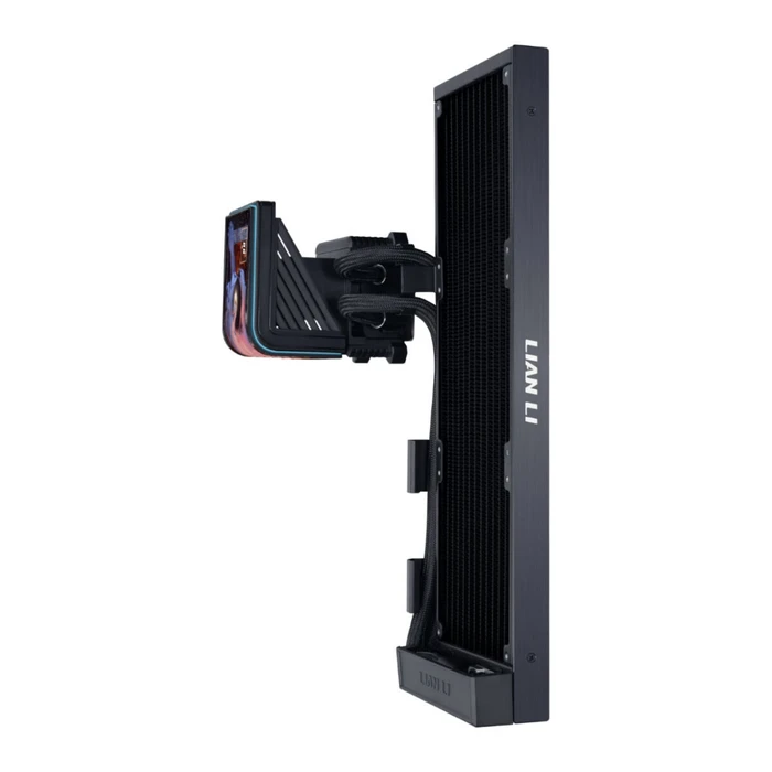 Lian Li HydroShift II OLED Curved 360mm Fanless AIO Water Cooling - 6.67" 2K Display - Black