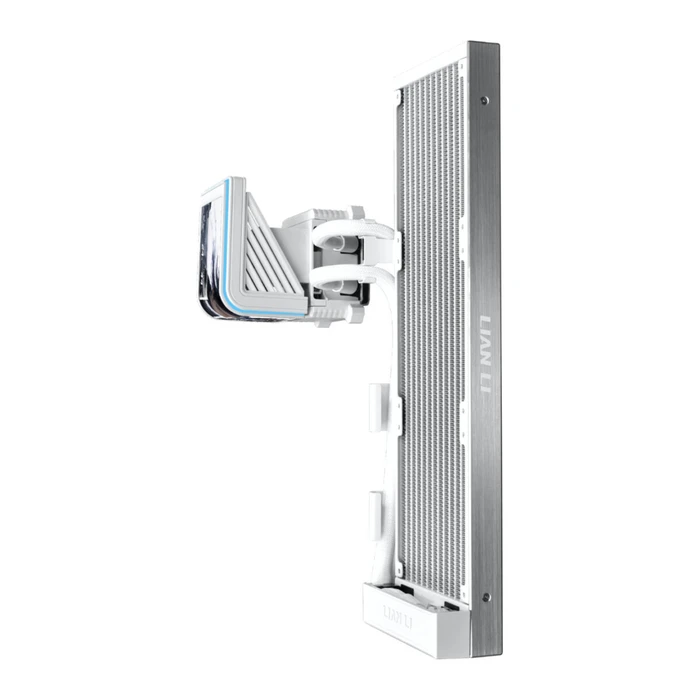 LIAN LI HydroShift II OLED Curved 360mm Fanless AIO Water Cooler - 6.67" 2K Display - White