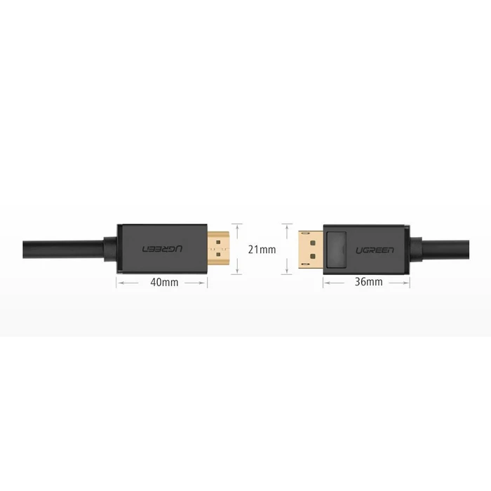 UGREEN DP101 DisplayPort/HDMI 4K 30Hz 32AWG Cable 1,5m black
