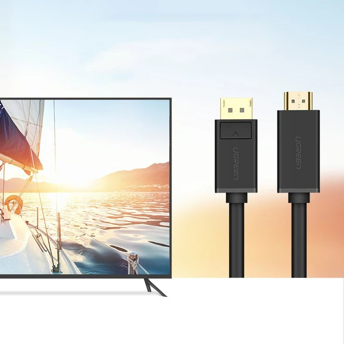 UGREEN DP101 DisplayPort/HDMI 4K 30Hz 32AWG Cable 1,5m black