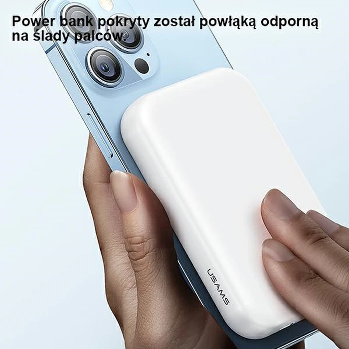 USAMS PB66 Powerbank 10000mAh 20W PD Magnetic Wireless Two-Way Fast Charge white (US-CD180)