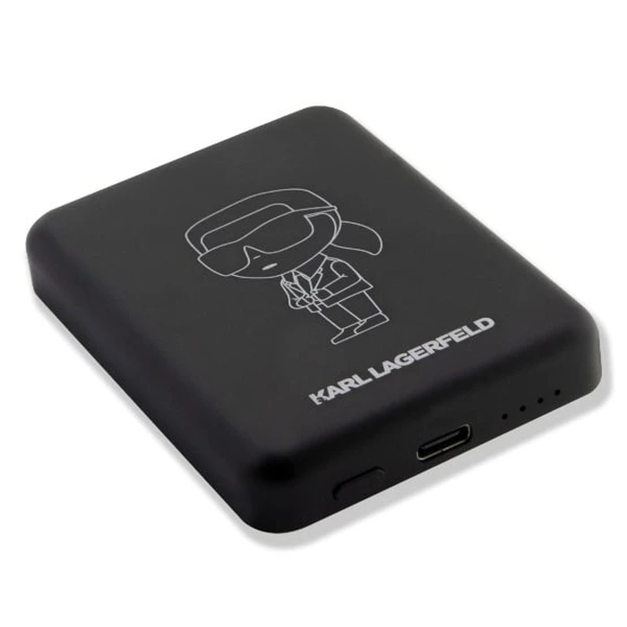 Karl Lagerfeld Wireless Charging Powerbank KLPBMKIOTTGK 5W 3000mAh black Ikonik MagSafe