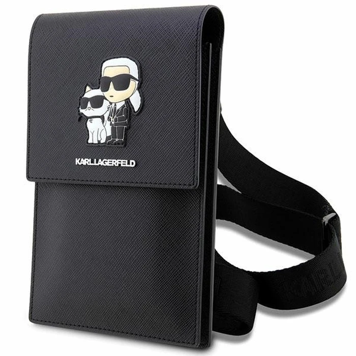 Karl Lagerfeld Torebka KLWBSAKCPMK Black Saffiano Karl & Choupette