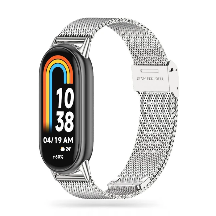 Tech-Protect Milaneseband Xiaomi Mi Smart Band 8 / 8 NFC / 9 Silver