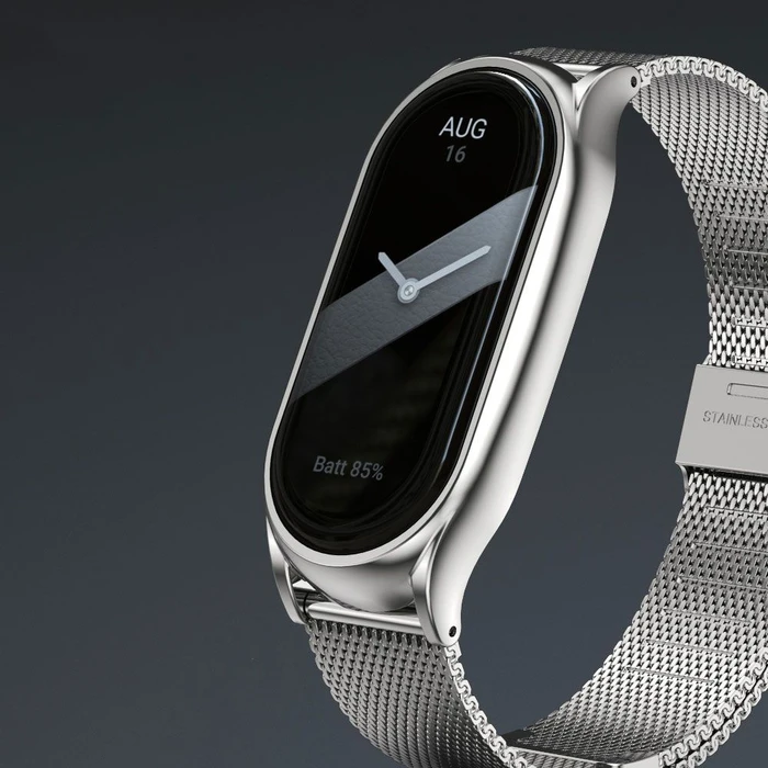 Tech-Protect Milaneseband Xiaomi Mi Smart Band 8 / 8 NFC / 9 Silver