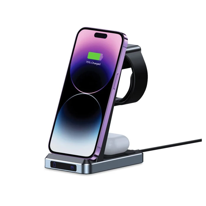 Tech-Protect QI15W-A26 3in1 Wireless Charger Black