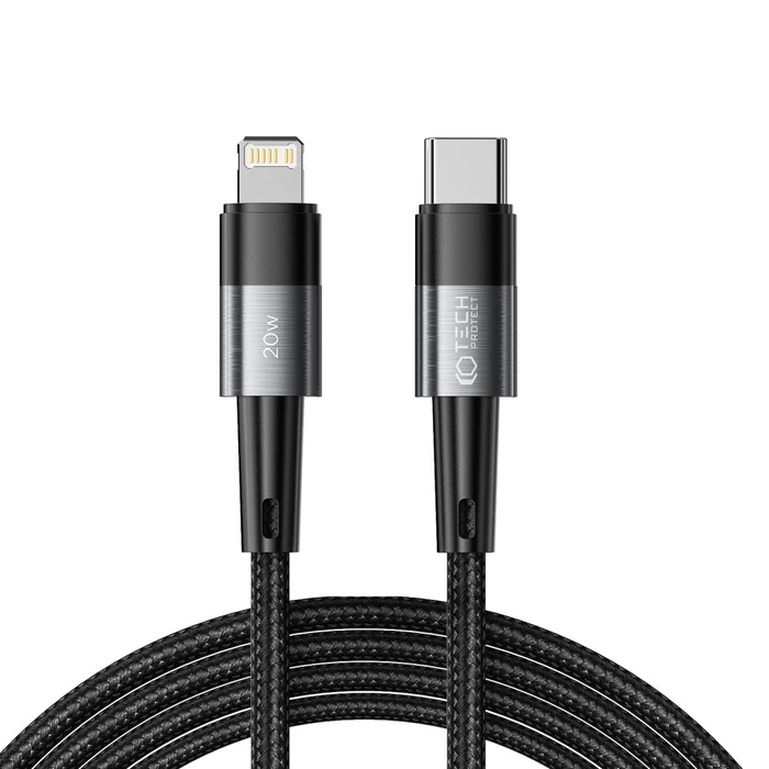 Tech-Protect Ultraboost USB-C/Lightning Cable PD 20W 3A 200cm Grey