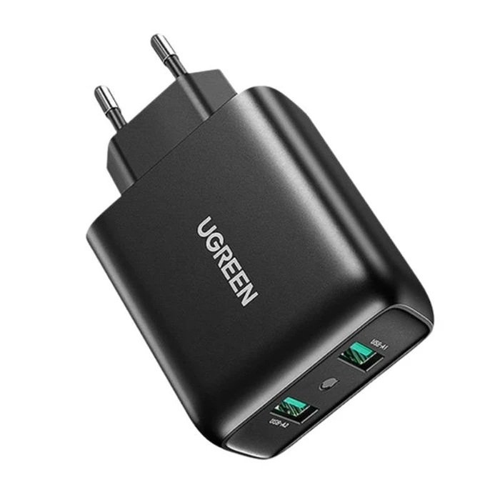 UGREEN Wall Charger 2xUSB-A, 18W, PD3.0, EU (black)