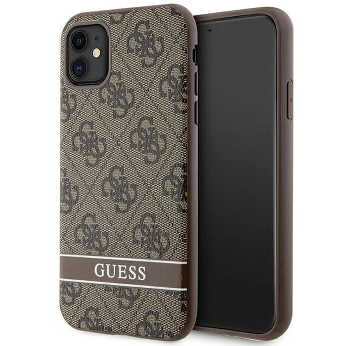 Guess GUHCN61P4SNW Apple iPhone 11/XR brown hardcase 4G Stripe