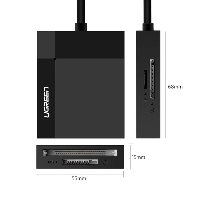 UGREEN CR125 USB 3.0 Card reader SD/microSD/CF/MS black