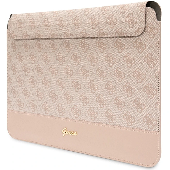 Guess Sleeve GUCS14PS4SGP 14 inch pink 4G Stripe Metal Logo