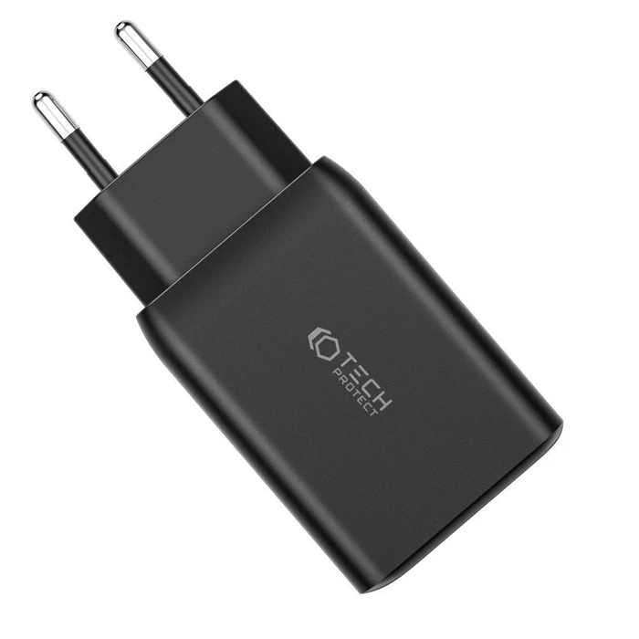Tech-Protect C65W 3-port Network Charger PD 65W QC 3.0 White