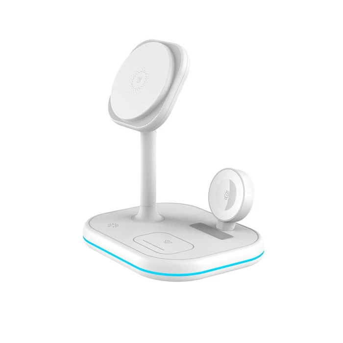 Tech-Protect QI15W-A27 3in1 Magnetic MagSafe Wireless Charger White