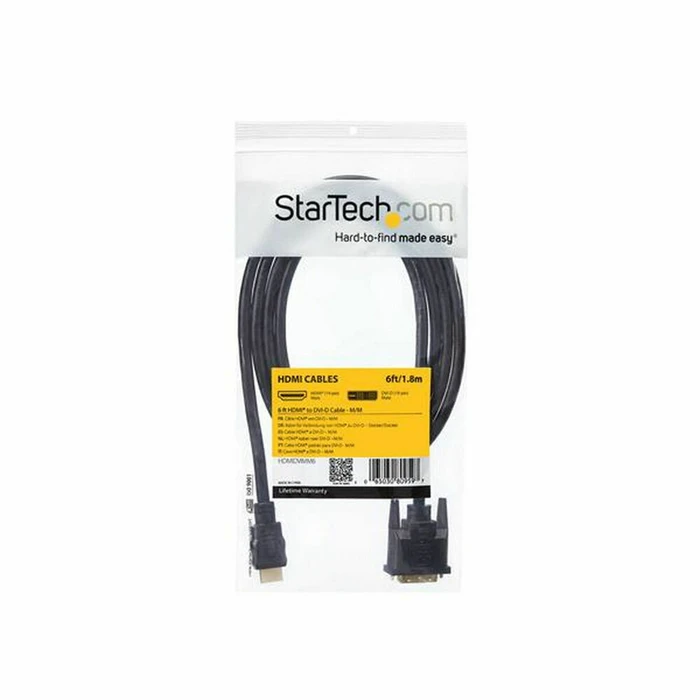 Καλώδιo HDMI σε DVI StarTech HDMIDVIMM6 Μαύρο