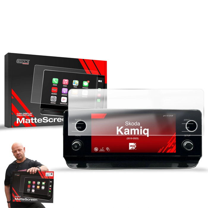 Matte GrizzGlass CarDisplay Protection Skoda Kamiq 8" Bolero (2019-2023)