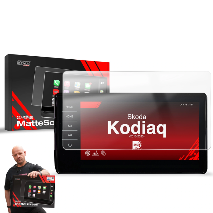 Matte GrizzGlass CarDisplay Protection Skoda Kodiaq 9,2" Columbus (2016-2023)
