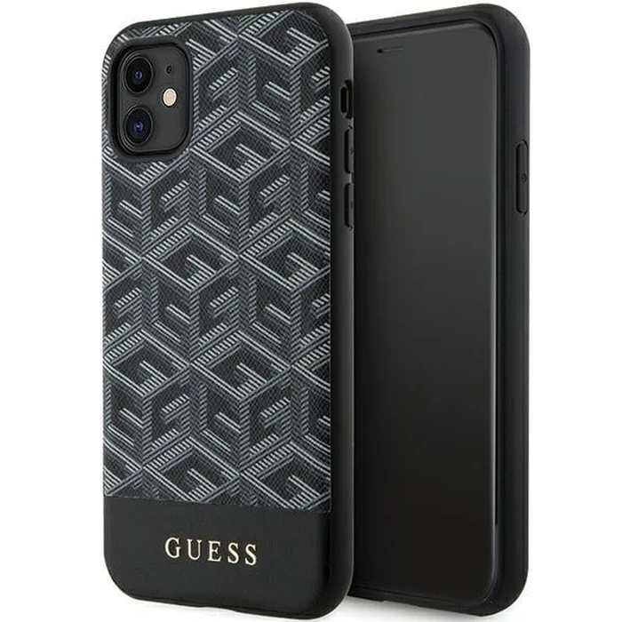 Guess GUHMN61HGCFSEK Apple iPhone 11/XR black hardcase GCube Stripes MagSafe