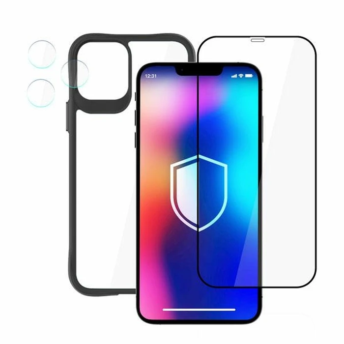 3MK Comfort Set 4in1 Case + Camera Glass + Screen Glass Apple iPhone 12 Pro