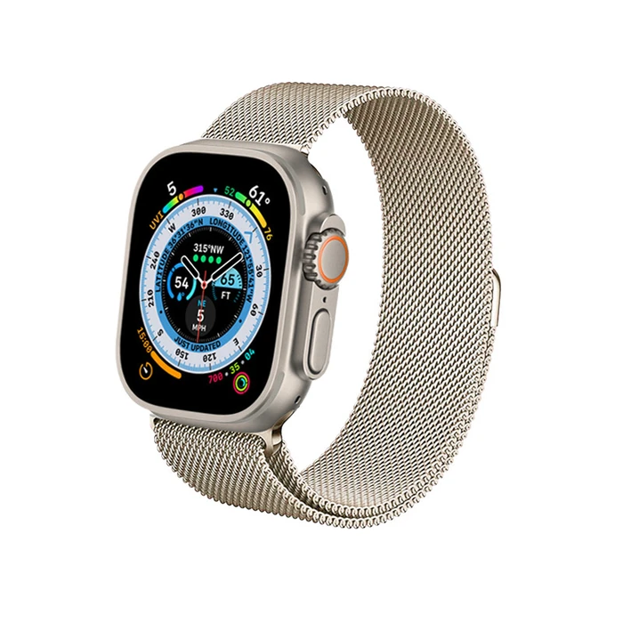 Bracelet strap Crong Milano Steel Apple Watch 38/40/41/42 mm (champagne)
