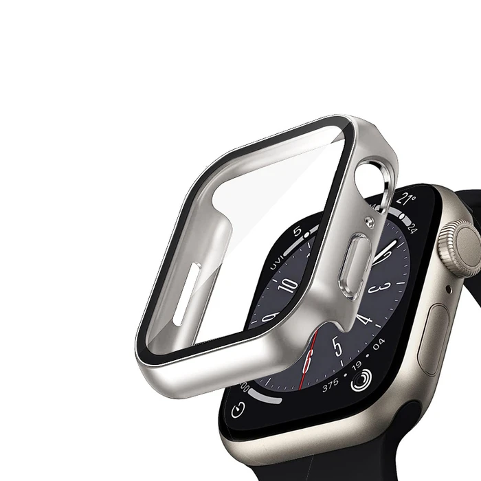 Case + glass Crong Hybrid Watch Case Apple Watch 4/5/6/7/SE/8/9 40/41MM (Starlight)