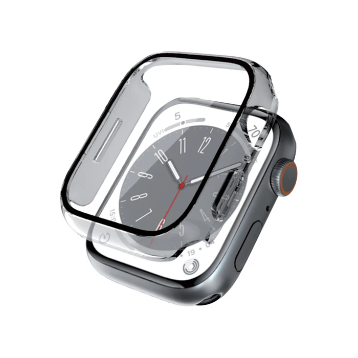 Case + glass Crong Hybrid Watch Case Apple Watch 4/5/6/7/SE/8/9 40/41mm (Clear)