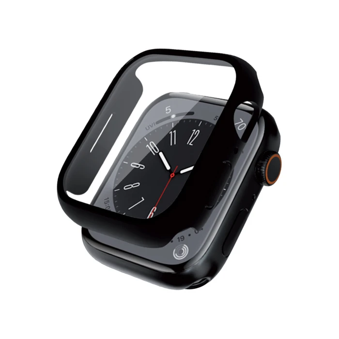 Case + glass Crong Hybrid Watch Case Apple Watch 4/5/6/7/SE/8/9 40/41mm (Black)