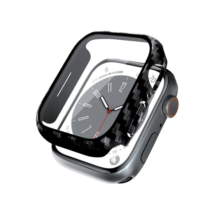 Case + glass Crong Hybrid Watch Case Apple Watch 4/5/6/7/8/9/SE 44/45mm (Carbon)