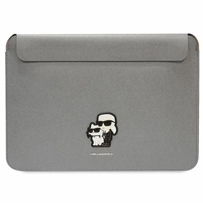Karl Lagerfeld Sleeve KLCS14SAKCPMG 14 inch silver Saffiano Karl&Choupette