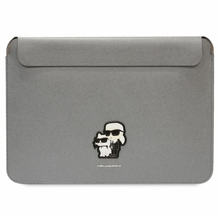 Karl Lagerfeld Sleeve KLCS16SAKCPMG 16 inch silver Saffiano Karl&Choupette