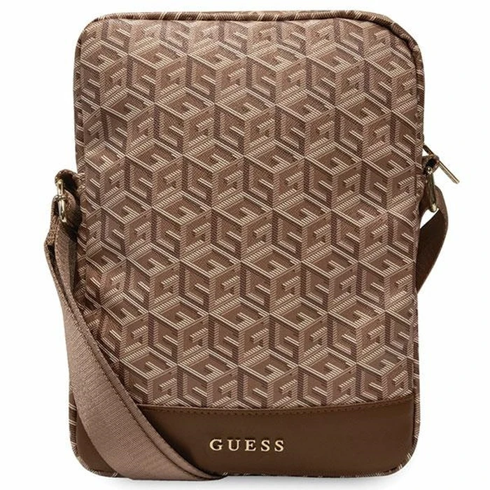 Guess GUTB10HGCFSEW 10 inch brown GCube Stripe Tablet Bag