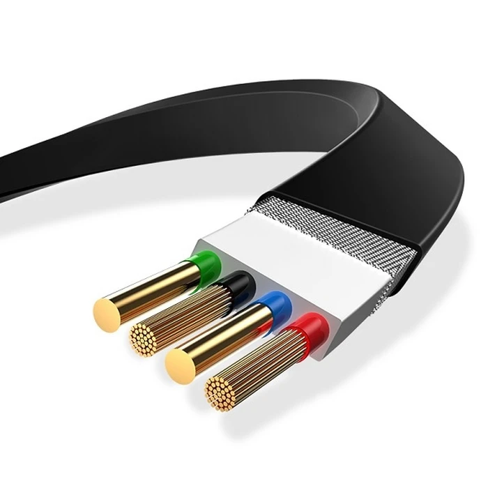 USAMS U1 US-SJ192 2in1 USB-A/Lightning/microUSB Cable 1m black
