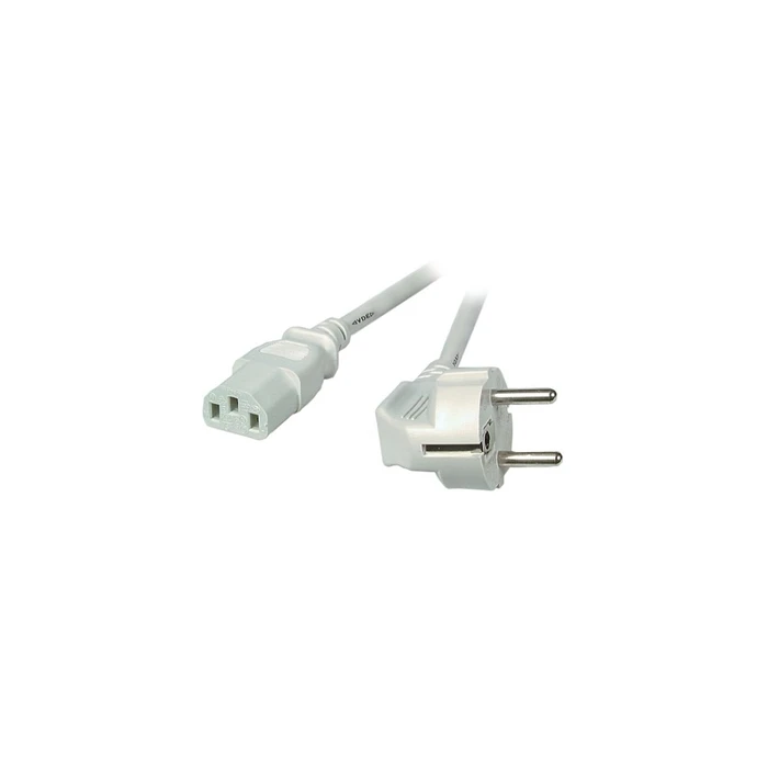 EFB Netzkabel Schutzkontakt 90°-C13 180°, γκρι, 5,0 m, 3x1,00 mm² (EK501.5V2)
