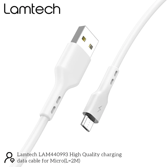 Καλώδιo USB Lamtech Data Micro 2m WHITE
