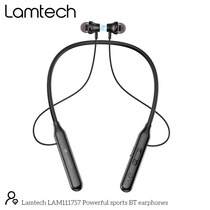 Bluetooth Handsfree Lamtech POWERFUL SPORTS Black