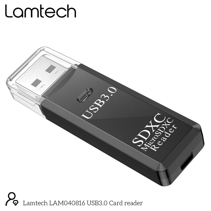 Card Reader Lamtech USB 3.0 Black