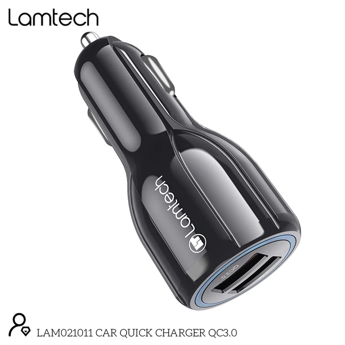 Φορτιστής Αυτοκινήτου Lamtech Quick Charger QC3.0 3.1A