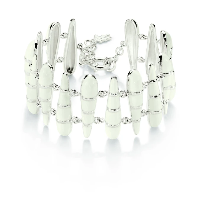 Γυναικείο Βραχιόλι Folli Follie 3B0F056W (18cm) από Ασήμι White