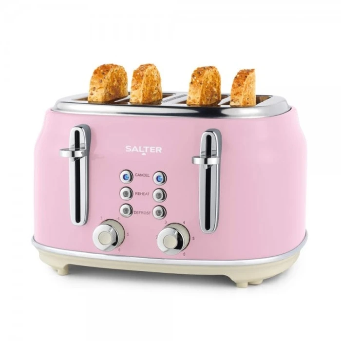 Salter 4 Slice Toaster Pink EK-5739